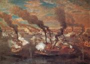 unknow artist The Great Naval Battle at Memphis Spain oil painting artist
